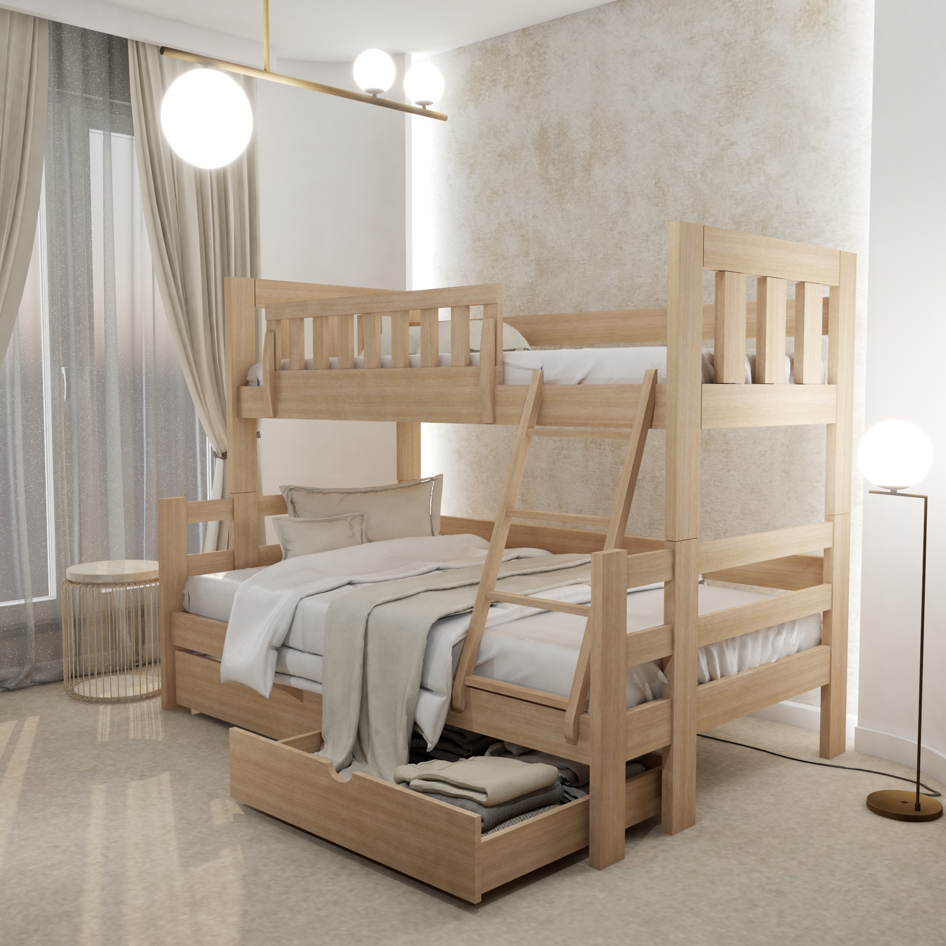 Krevet Spratni Dionis 90-120/200 (natur)